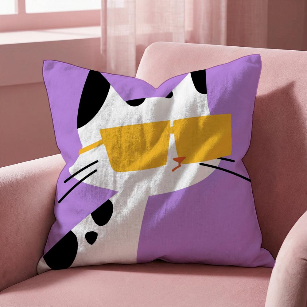 Cartoon Animal Cute Cushion Cover Multi-Scene Pillow Cover for Home & Car - Reversible, Soft & Durable for Daily Use