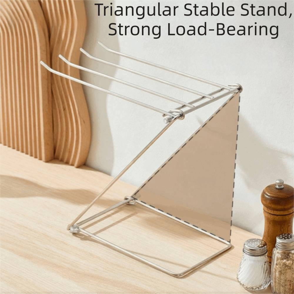 Stainless Steel Kitchen Cloth Drying Rack Foldable Design Rag Drain Holder  Bathroom Sink
