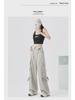 Women's 2025 Military Green Straight-Leg High Waist Cuffed Casual Pants