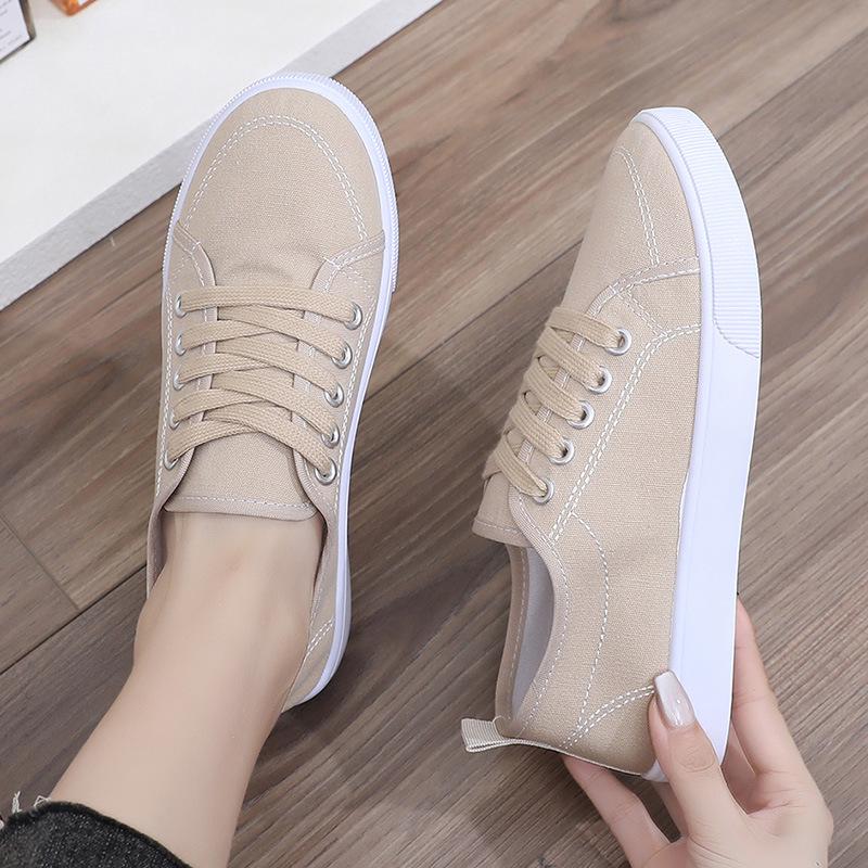 Damen Atmungsaktive Canvas-Schuhe Frühling 2026 - Lässige Sneaker im koreanischen Stil