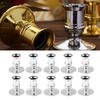 Silver Plastic Candlesticks Pillar Candle Base Stand Holder, Pack of 10