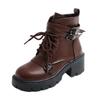 2025 autumn and winter new Martin boots women's European and American foreign trade thick-soled thick heel belt buckle locomotive short fashion boots