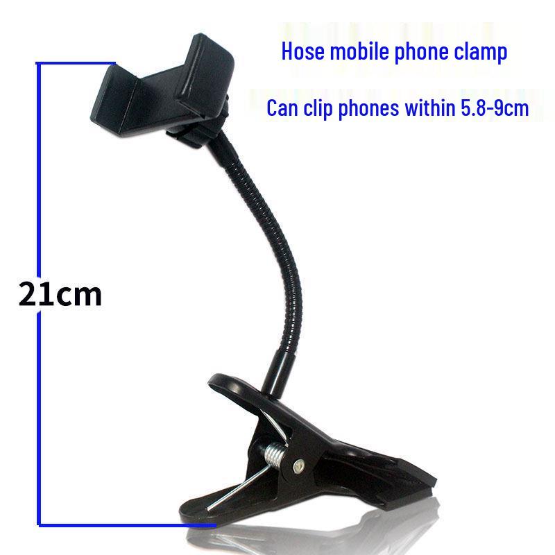 

Flexible Metal Selfie Clip Stand for Phone - Portable Bedside & Desktop Holder