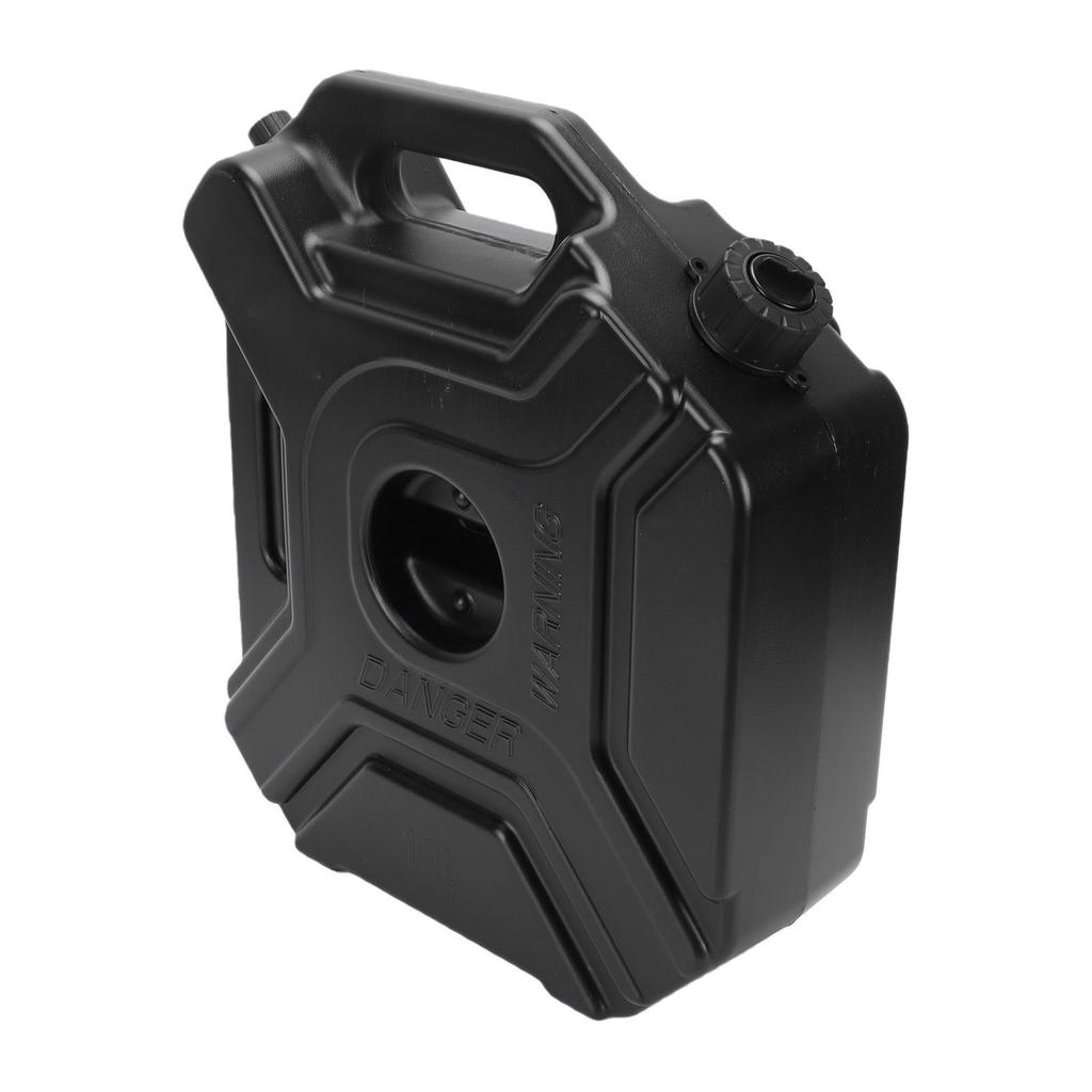 Portable Tank with Locking Mounting Bracket 10L Fuel Petrol Oil Water Tank for Car Motorcycle SUV ATV UTV Black