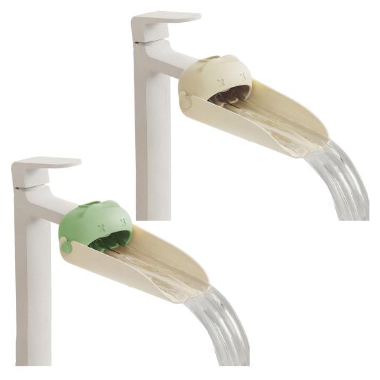 1/2Pcs Faucet Extender Food-Grade Silicone Bathroom Sink Faucet Extender Splash-Proof Wide Waterfall Spout Washing Faucet Tool