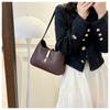 Luxury PU Leather Shoulder Bag for Women Casual Solid Color Design Handbags Brand Purse 2025 Fashion Shopper Clutch Women's Bags