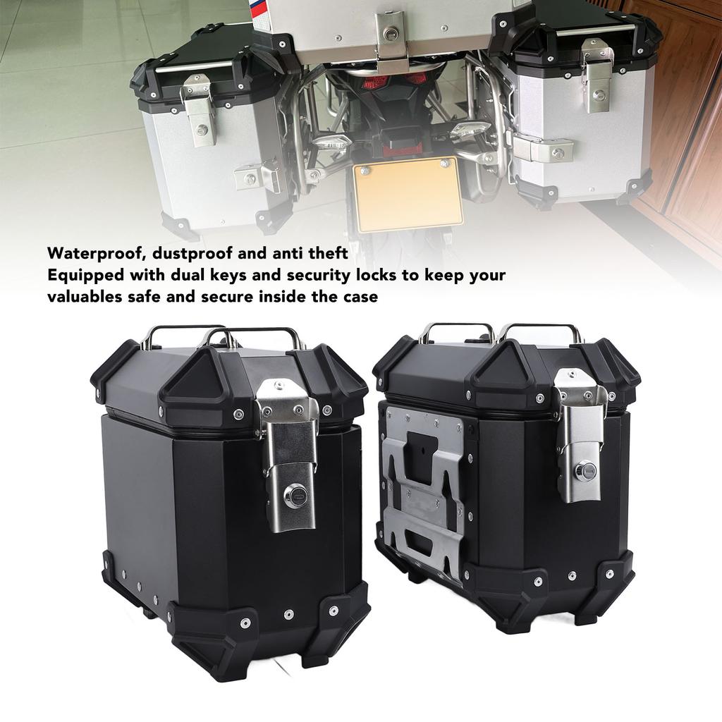 Motorcycles Side Saddle Box Aluminium Alloy Anti Theft 18L Capacity  Resistant Motorcycle Side Case for Travel