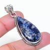 Natural Sodalite Gemstone Handmade 925 Sterling Silver Pendant 1.97" AP-15508