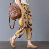 Spring and Summer Women's Harlen Pants Women Cotton and Linen Summer Print Nine-point Harlen Pants Women