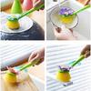 Hand Washed Pot Brush Bowl Brush with Handle Long Brush for Washing Dishes Pot Brush Kitchen Cleaning Supplies, Sunflower Brush