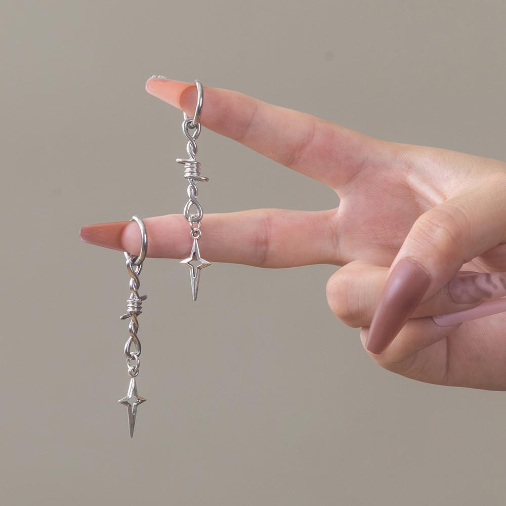 Alloy Geometric Trendy Lightning Heart Clip On Earrings For Women 2023 Summer