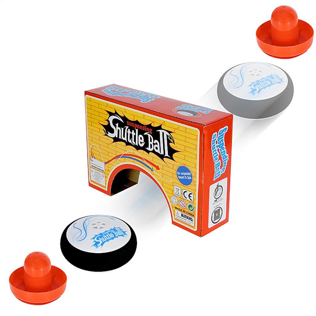 New Mini Electric Floating Hockey Table Toys AirHockey Hover Balls Board Game Toy With 2 Red Air Hockeys Pushers For Kids Adults