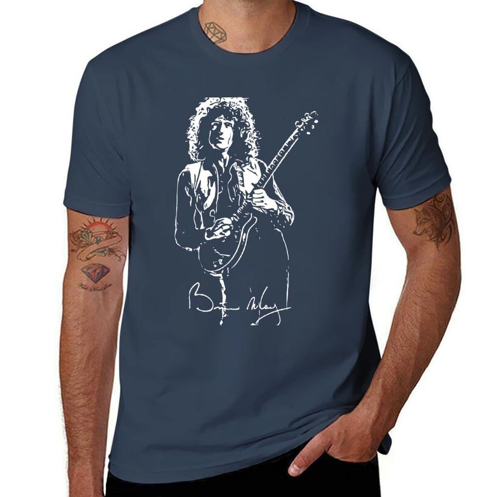 T-shirt Brian May Casual Basica a Maniche Corte