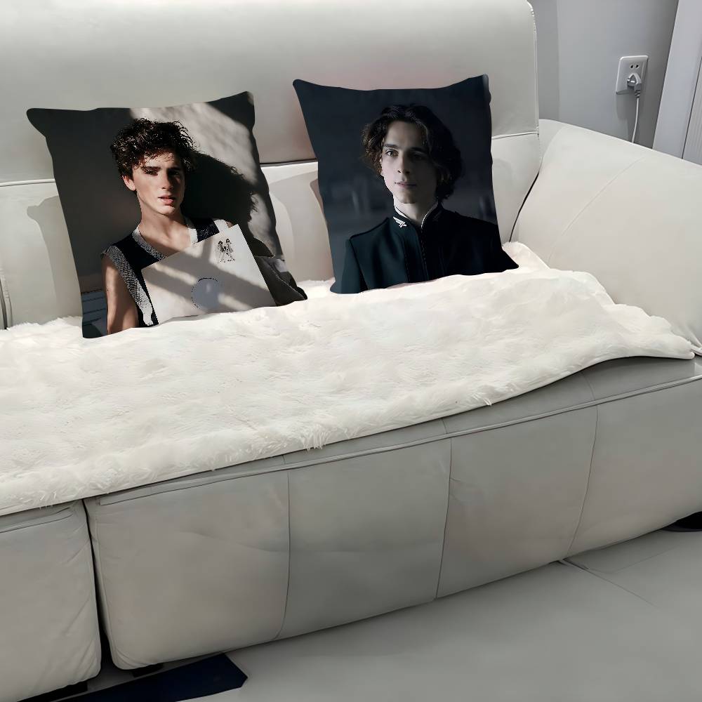 T-Timothee Anime ChalametS Cushion Cover Pillowcase Upholstery Sofa Throw Pillow Home Decor Pillowcas