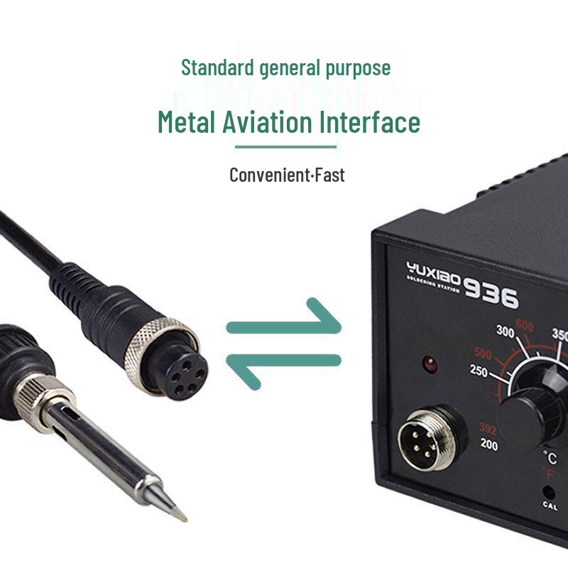 936 Temperature-Controlled 60W Lead-Free Soldering Station - Adjustable Industrial Grade Iron for Household and Repair Welding.