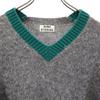 Acne Studios Wool Blend Long Sleeve V Neck Knit XS Gray Sweater Men's Used