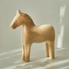 DIY Drawing Wooden Horse Handmade Painting Horse Figure Blank Animal Figurine  Home Decoration