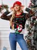 2024 Autumn/Winter European & American Elk Jacquard Santa Sweater