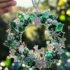 Christmas Tree Decorations 2D Santa Claus Home Decor Small Holiday Christmas Charm For Living Room Entryway Window Door Shelf