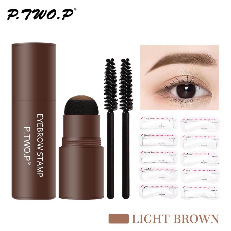 Waterproof Cross-Border Eyebrow Powder Stamp Set - Smudge-Proof and Easy To Use with Hairline Powder and Chalk Cards