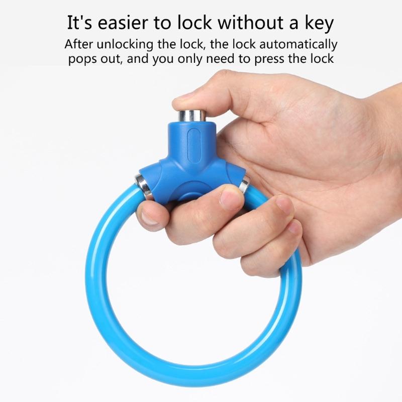 Przenośny Zamek do Roweru z Kluczami Lekkie Pierścienie Blokujące do Roweru Kształtowe Blokady do Roweru Szosowego Trwałe Kłódki Łatwe do Przenoszenia