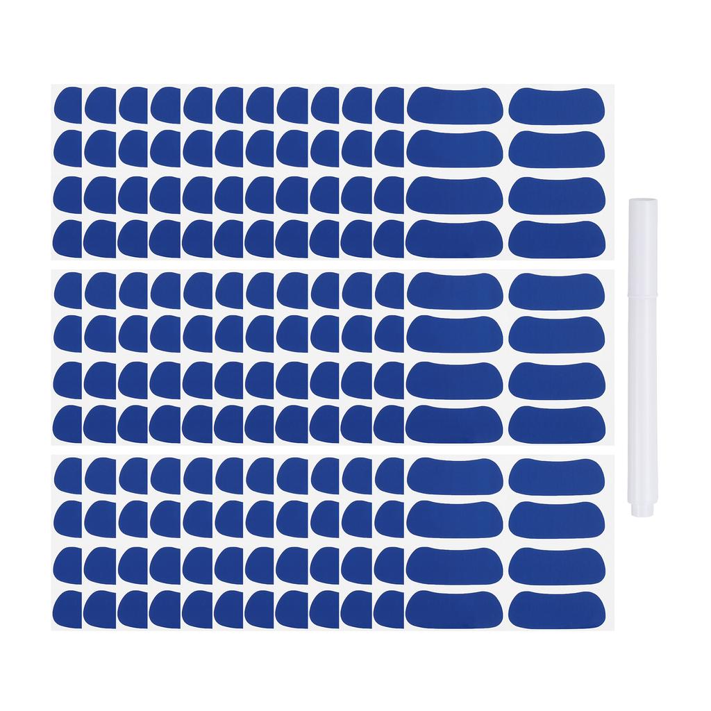 48-144Pairs Sports Eye Black Stickers Under Eye Black Strips Football Face Stickers Breathable Eyeblack Sticker with 1Pcs Pencil
