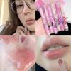1PC Jelly Lipstick Pen Love Heart Lipstick Mirror Watergloss Lip Glaze Moisturizing Sexy Lip Plumper Waterproof Lips Makeup
