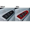 For Toyota Tacoma Double Cab Red Carbon Fiber Front Window Control Cover Trim