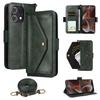 For Motorola Edge 50 Pro 5G Leather Case Magnetic Closure Wallet Stand Phone Cover with Crossbody Strap