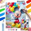 Disney Mickey Mouse Balloons oil paint by numbers painting kit handmade diy home decor gifts colorful landscape art painting canvas