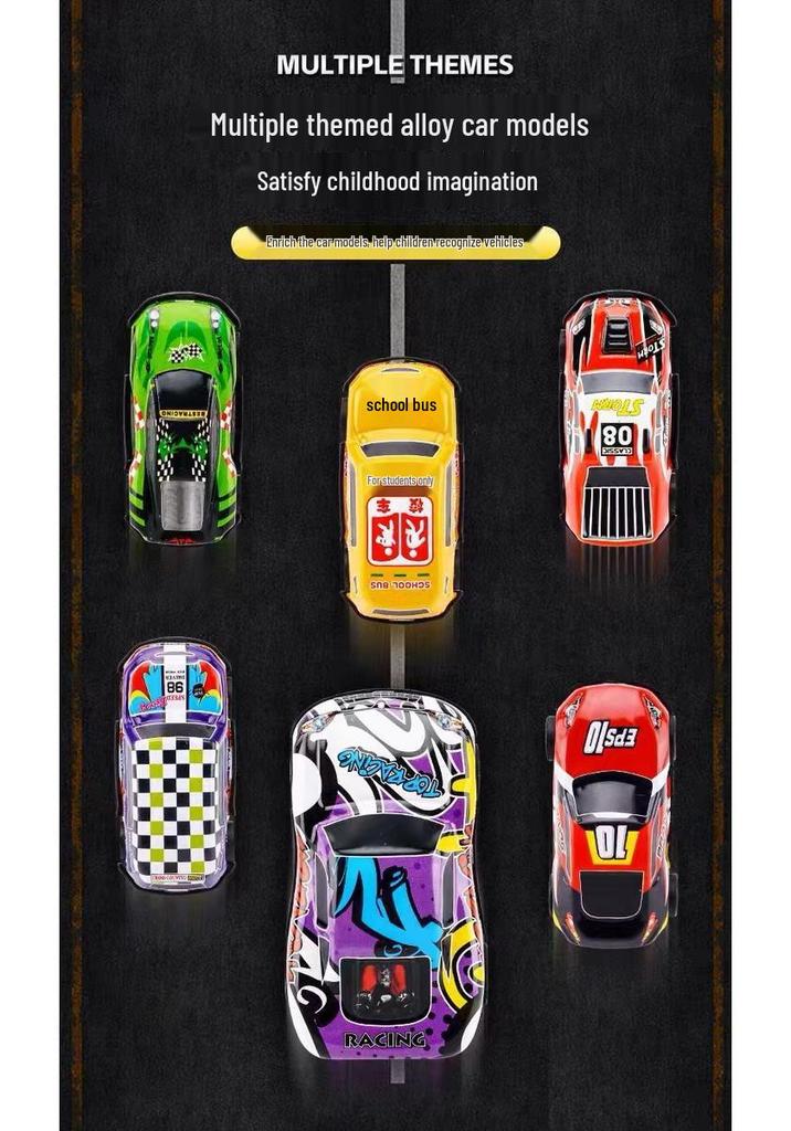 Children's Alloy Pull-Back Mini Racing Car Toy for Boys Ages 2-6