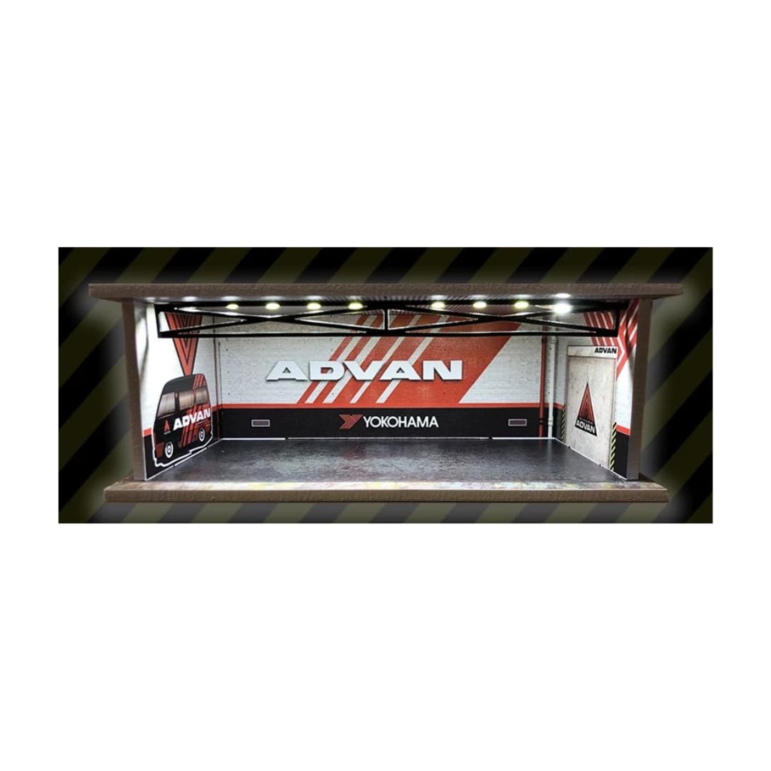 

Garage ADVAN Specification Model Diorama Minicar 1/64 211208-1 [Used] червоний