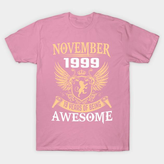 T Shirt Women November 1999 19 Years Of Being Awesome Harajuku Print Kawaii Tshirt Summer Short Sleeve Female T-Shirt Top Tee