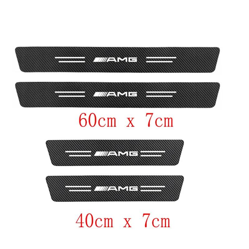 GLC GLB Car Luminous Threshold Protect Auto Emblem Sticker Accessories For Mercedes Benz AMG Brabus Smart Maybach W204 GLC CLA