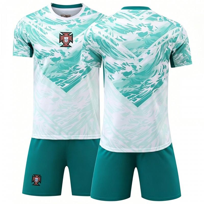 

2627 World Cup Portugal Away No. 7C Ronaldo Jersey 10 Silva Children s Football Uniform Set #16