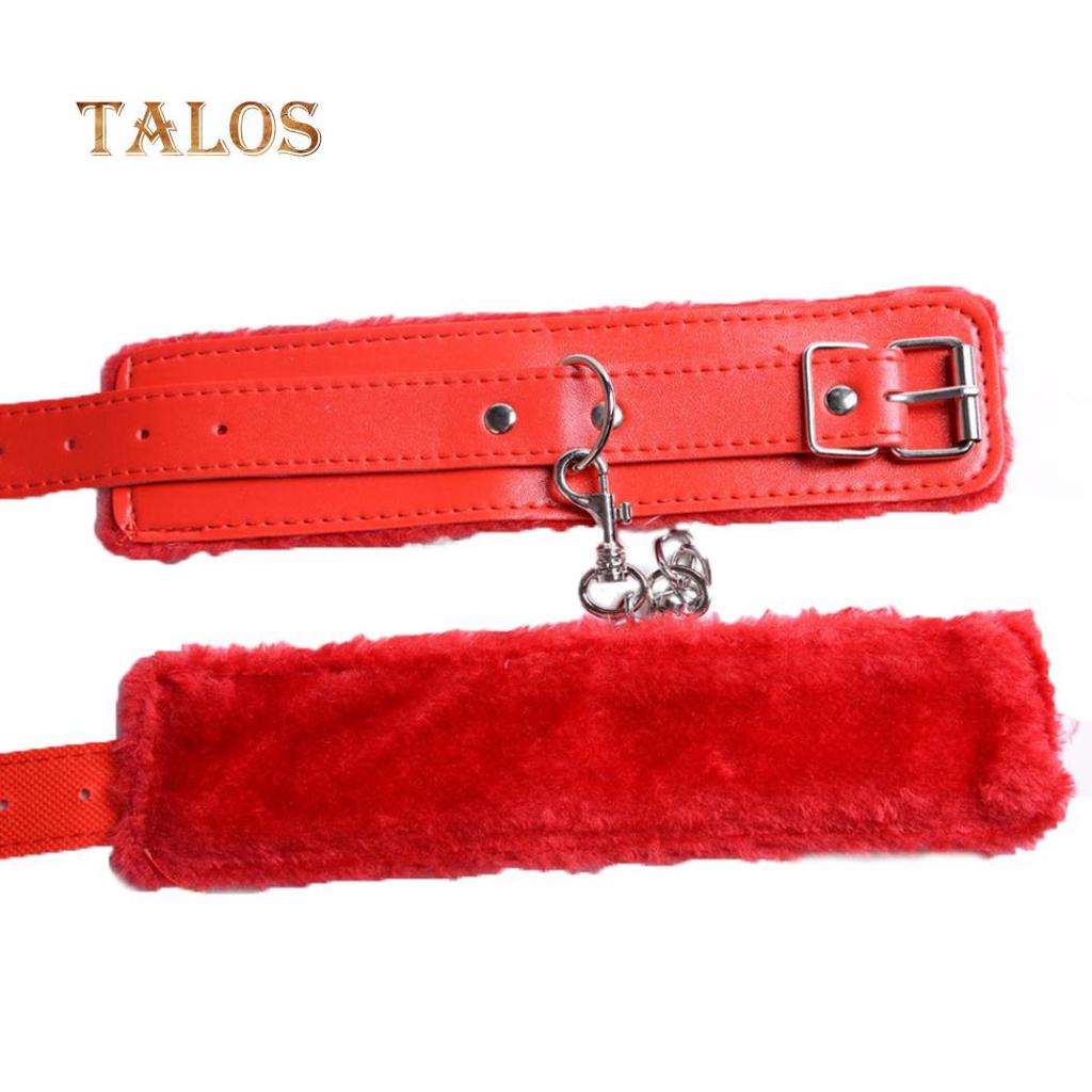 Paar Bondage Kunstleder Plüsch Manschetten Kette Erwachsene Sex Spiel Zurückhaltung Handschellen Erwachsene Produkt