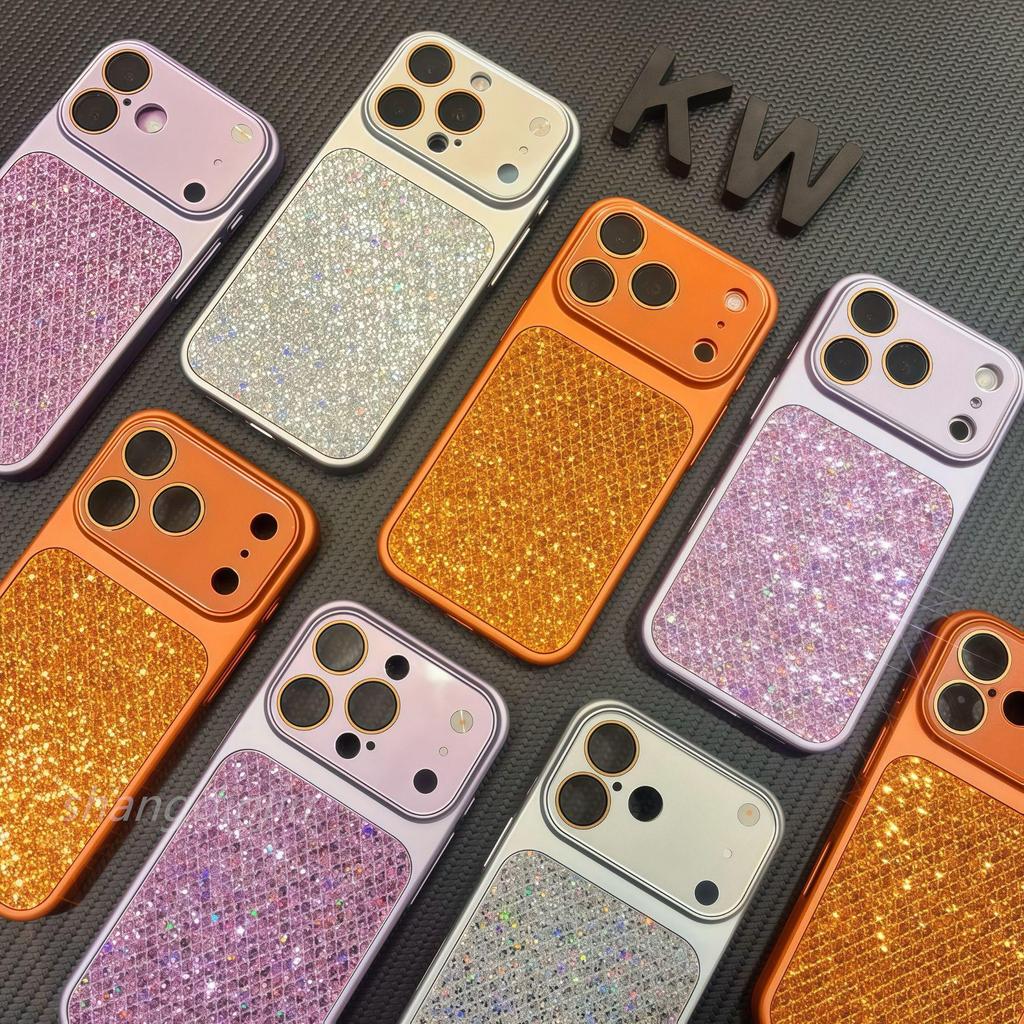 Glitter Phone Case for iPhone 17 Pro, Compatible with 17 Large Windows & Lens Film for 14/13 Models