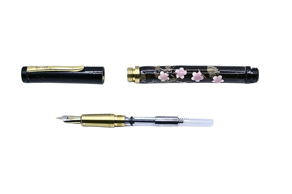 Kiyoteru Craft Porcelain Fountain Cherry Blossom Brown Pen, Pattern, Star, CLJ_TFP_255
