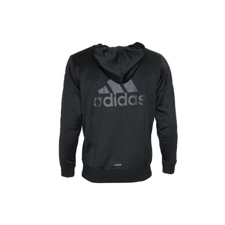Men's adidas Sports Stylish Hooded Knit Jacket Black DN1420