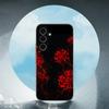 Japan art red spider lily pattern Phone Case For Samsung Galaxy S26 S25 S24 S23 S22 S21 Plus Ultra Note20 Soft Black