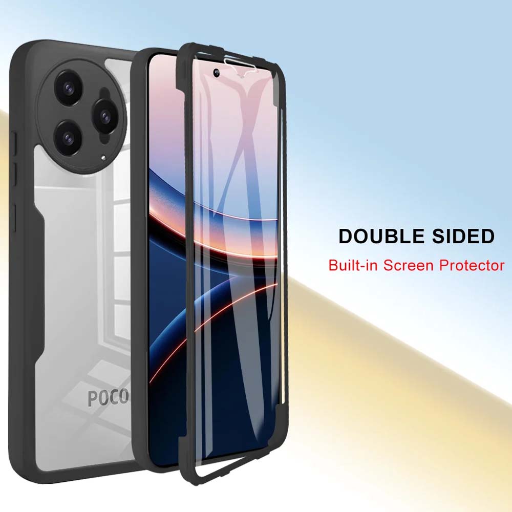 360 Full Body Screen Protector Transparent Case For Mi Poco F7 Pro Shockproof Phone Cover For Mi Poco F7 Ultra F7
