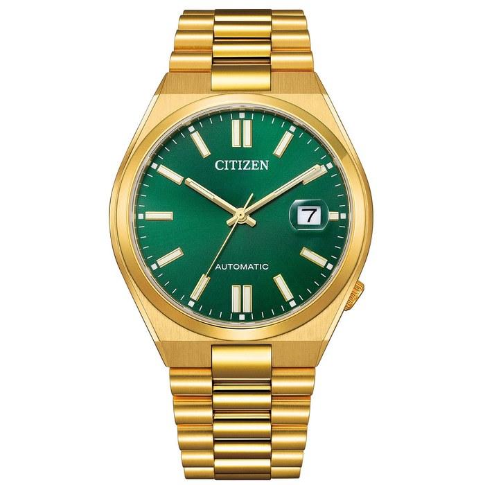 [CITIZEN] TSUYOSA NJ0152-51X 40mm Automatic Watch (Green/Gold)
