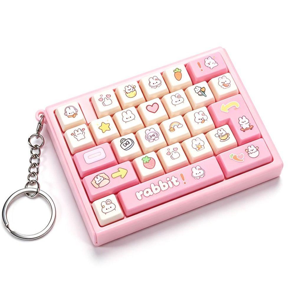 Cute Design Decompression Button Toy Creative Style Keyboard Keychain  Popular Pendant