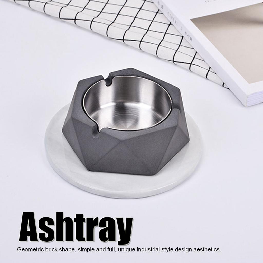 Nordic   Geometric Cement Ashtray Cigarette Ashes Tray Holder for Home Living Room