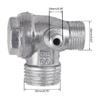 Air Compressor Unidirectional 3-Way Workshop Fittings Check Valve Connector Tool