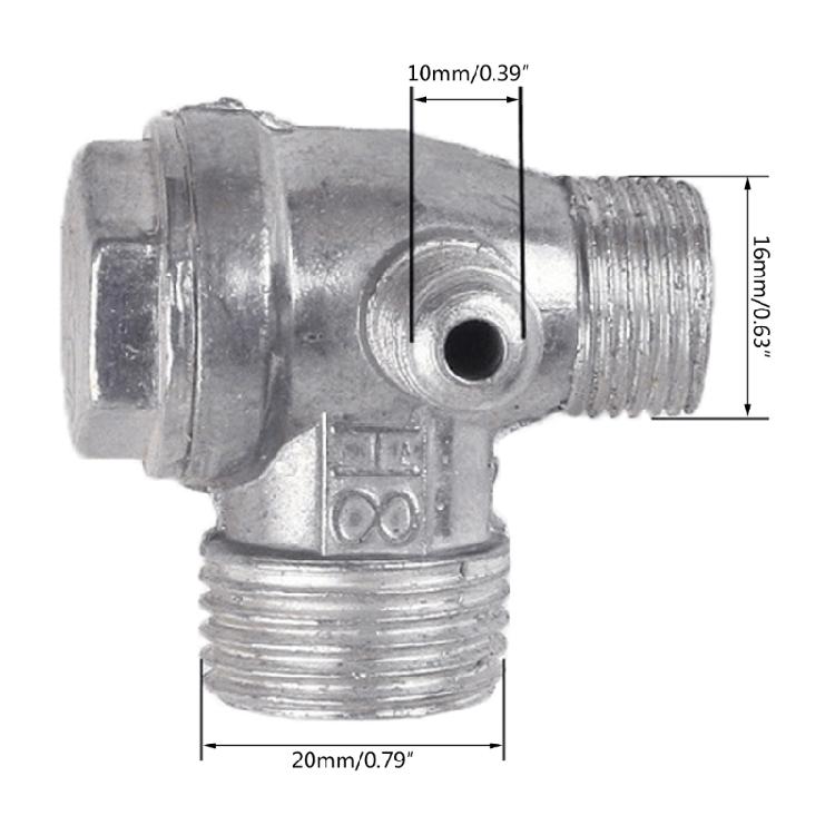 Air Compressor Unidirectional 3-Way Workshop Fittings Check Valve Connector Tool