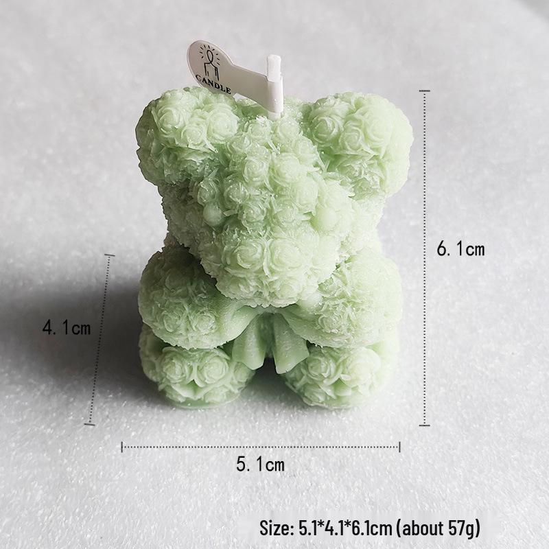 Rose Bear Aromatherapy Candle - Creative Ornament & Valentine's Souvenir