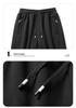 Men's Fleece-Lined Winter Sweatpants with Two-Way Zipper