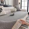 Cream Style Cotton Sofa Cushion Covers With Lace Edge Universal All Seasons Non-Slip Sofa Towel Solid Color Seat Pad Home Decor