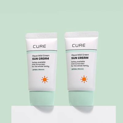 [1+1] Kim Jung Moon Aloe Cure švelnus žalias apsauginis kremas nuo saulės (Be glicerino) 40 ml